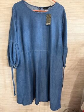Simply Be Denim Women's Long sleeve Denim Dress Size 20 NWT